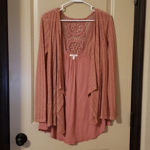 Maurice's Rustic Pink Crochet Back